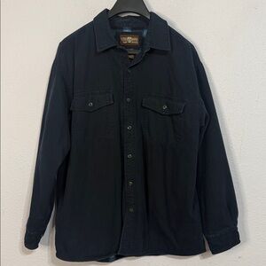 Levi's Men Navy Heavy-lined Chamois Button Down Shirt Jacket Size L